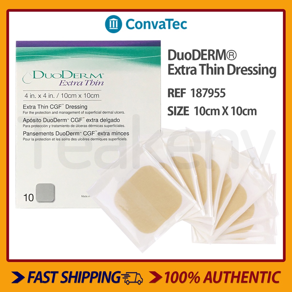 Jtcf ConvaTec 187955 - DuoDERM Extra Thin Dressings - 4 X 4 Inches,10 Count  (1 Box)