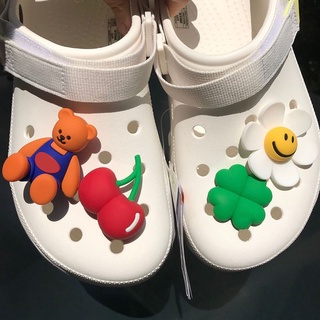 Jibbitz/CROCS  หัวเข็มขัด 3D charm Smile we love, Wiggle bear, Cherry สามมิติ สําหรับตกแต่งรองเท้า