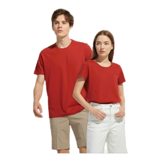 สีแดงรักร้อนแรง❤️เสื้อแดงเรียกทรัพย์ รับอั่งเปา🧧เสื้อยืดคอกลมcotton100% เสื้อยืดสีพื้นที่ใส่สบายที่สุด สีเบอรี่ #18