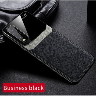 เคส VIVO Y12s 2020 luxury glass mirror shockproof case VIVO Y12s Y12 s hard plastic protective cover VIVOY12s leather hard case