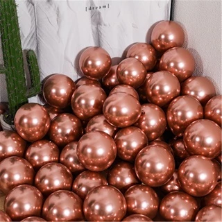 100ชิ้น5นิ้วโครเมี่ยมโลหะลูกโป่งลูกโป่งน้ํายางสําหรับวันเกิดวันครบรอบแต่งงานพรรคคริสต์มาสตกแต่ง
