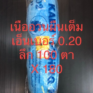 อวนเอ็น เนื้ออวน อวนเอ็นผืนเต็ม เอ็นเบอร์ 0.20 ลึก 100 ตา ยาว 180