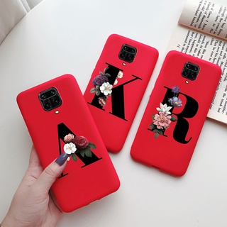 เคสโทรศัพท์มือถือ ซิลิโคนนุ่ม ลายตัวอักษร ดอกไม้ หลากสี สําหรับ Xiaomi Redmi Note 9S Note 9 Pro Note 9 Pro Max