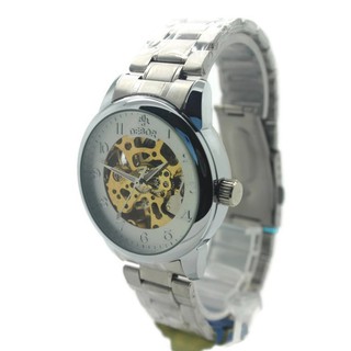 Debor นาฬิกาสุภาพบุรุษ สายเหล็ก หน้าสีเงิน (Automatic Movements) -DA007 (Silver)