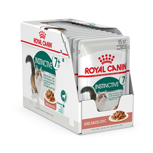 Royal Canin Pouch Instinctive 7+ (in gravy) ขนาด 85gX 12ซอง สำหรับแมวโตอายุ 7 ปีขึ้นไป