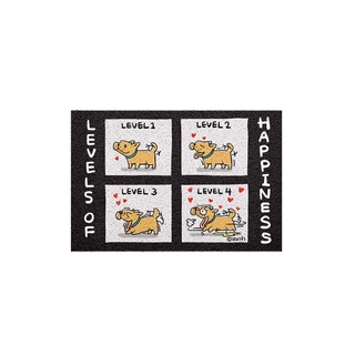 [MT02-00000001] พรมเช็ดเท้า พรมดักฝุ่น Happiness รุ่นหมาจิ๋ว ขนาด 40x60 ซม (Mattii x หมาจ๋า)