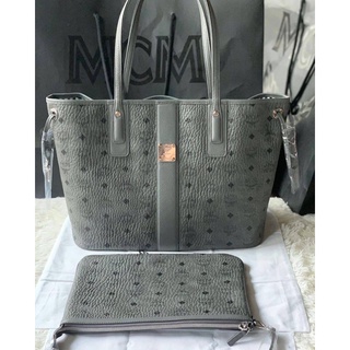 สด-ผ่อน📌แท้💯 MCM Reversible Medium Shopper Tote(ใบแม่-ลูก)