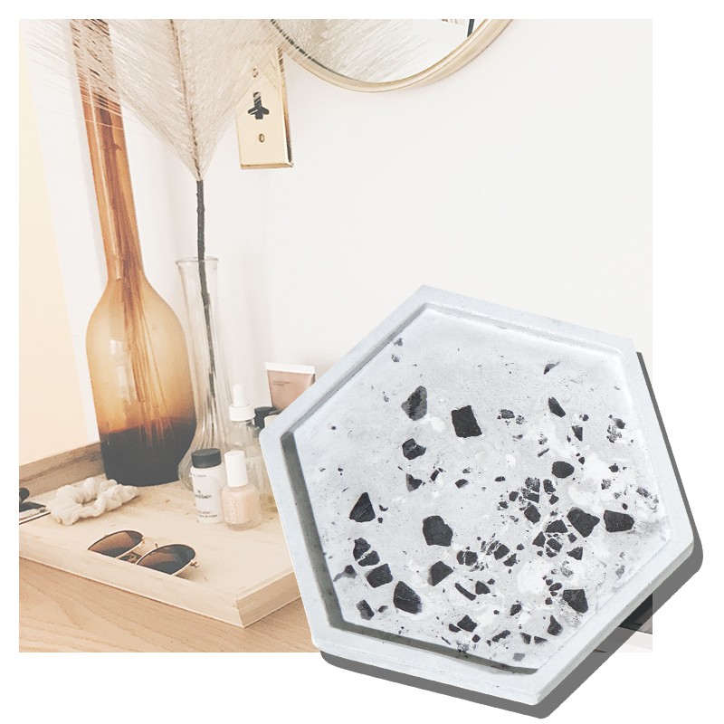 MN FORMULA Terrazzo Tray ถาดวางเทียนหอม เครื่องประดับ