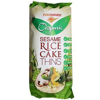 Pure Harvest Sesame Rice Cakes 150gm  เพียวฮาร์เวสต์เค้กข้าวงา 150 กรัม