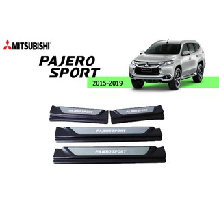 ชายบันได Mitsubishi Pajero Sport 2015-2019 ชุบ+ดำ