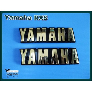 YAMAHA RX-S FUEL TANK EMBLEM LH&amp;RH "SILVER"  // ข้อความ YAMAHA ข้างถังน้ำมันซ้าย-ขวา สีเงิน (สูง 4 ซม.) (ยาว 13 ซม.)