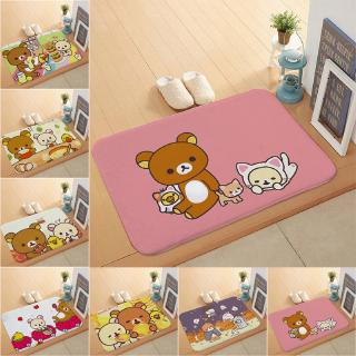 พรมปูพื้นกันลื่นลาย rilakkuma ขนาด 40x60 ซม. 50x80 ซม.