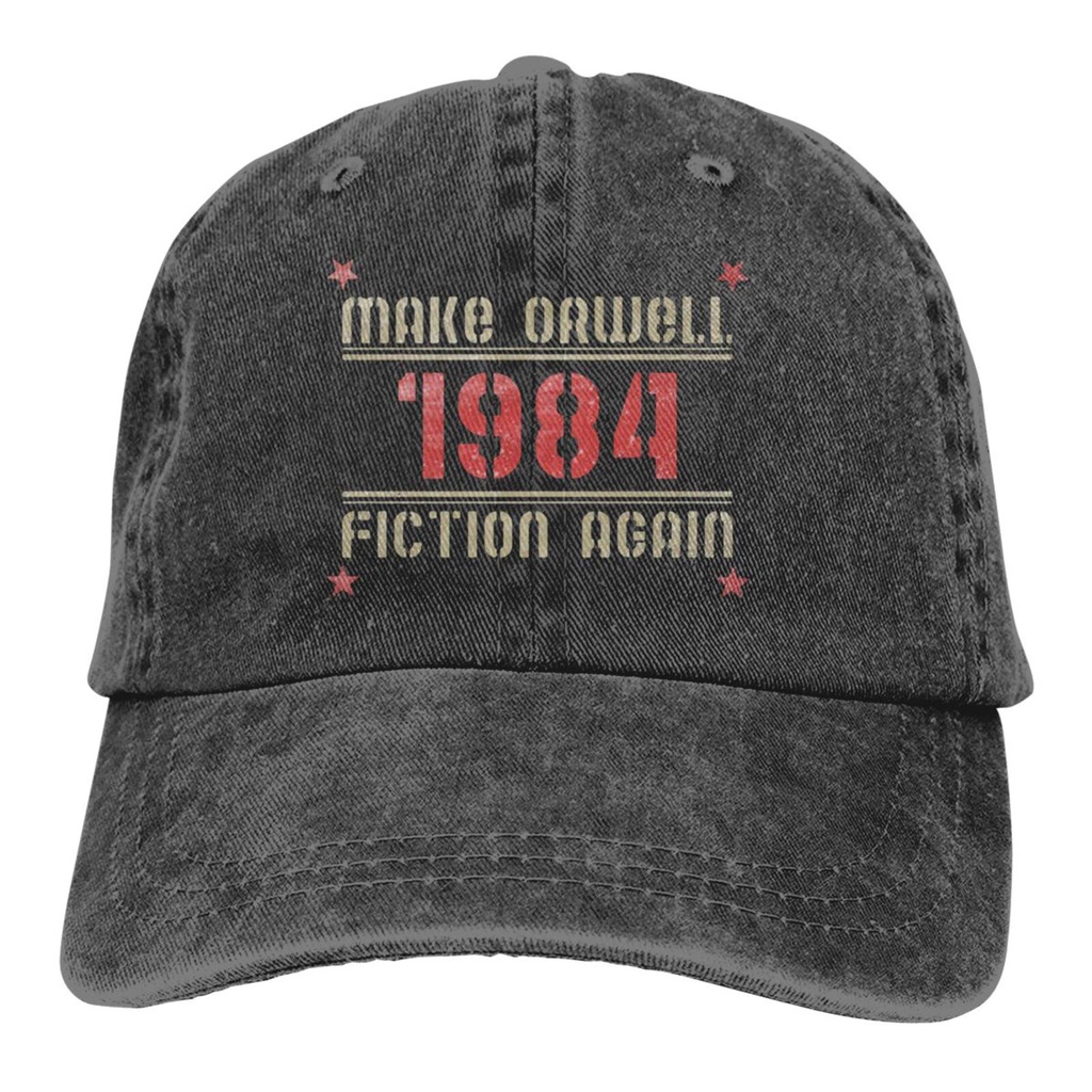 ฤดูร้อนสไตล์อินสร้าง Orwell Fiction Again 1984 George Orwell Book Personalization Cotton Cowboy Cap