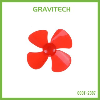 [Gravitechthai]100mm Fan Propeller Blade with 2mm Shaft - Red