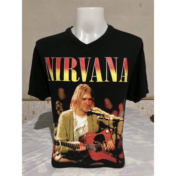 เสื้อวินเทจ เสื้อวง Nirvana ผ้าcotton 100% size XL อก 23 ยาว 31