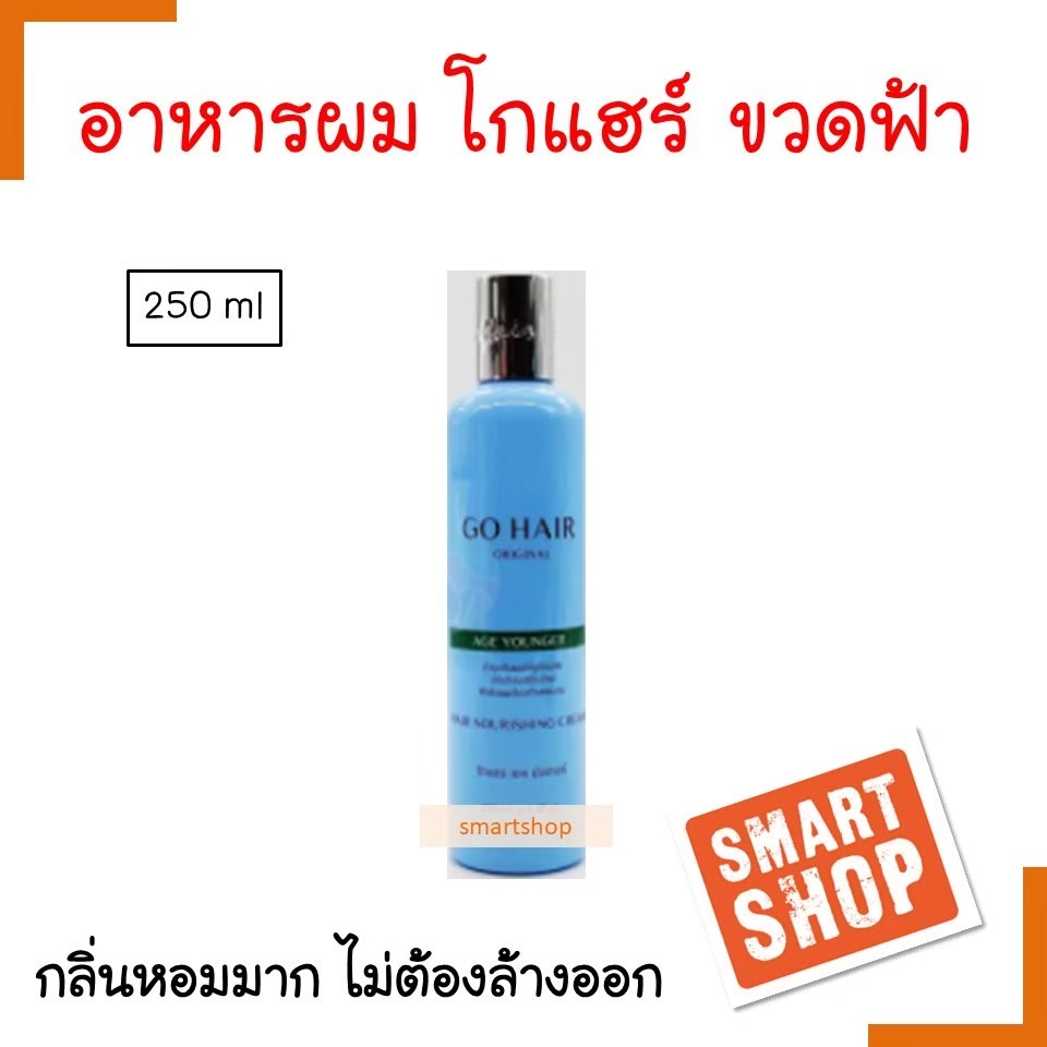 ขายดี GH เชรั่มอาหารผม GO HAIR โกแฮร์ 250ml ขวดสีฟ้า AGE YONGER บำรุงผมให้ดูอ่อนกว่าวัย ปรับโครงสร้า