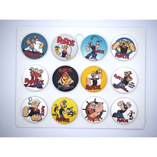 เข็มกลัด 3.2cm/4.4cm Popeye ป็อปอาย การ์ตูน อนิเมะ Cartoon Anime