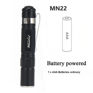 Alonefire MN23 ไฟฉาย LED อลูมิเนียมอัลลอยด์ ขนาดเล็ก แบบพกพา ซูมได้ สําหรับไฟฉายทางการแพทย์ แบตเตอรี่ AAA