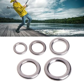 DKBL_50Pcs Fishing Solid Stainless Steel Snap Split Ring Lure Tackle Tool Connector