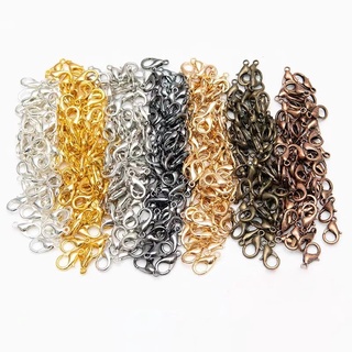 ราคาส่ง ตะขอก้ามปู สีบรอนซ์ ทอง 12 มม. สําหรับทําเครื่องประดับ สร้อยคอ สร้อยข้อมือ DIY 30 ชิ้น ต่อล็อต