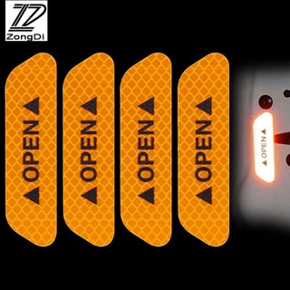 สติกเกอร์สะท้อนแสงคำว่า "เปิด" สำหรับติดประตูรถยนต์ 4  OPEN reflective sticker