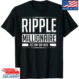 [COD]เสื้อยืด พิมพ์ลาย Ripple Millionaire Est Any Day Now Crypto Blockchain สําหรับผู้ชายS-5XL