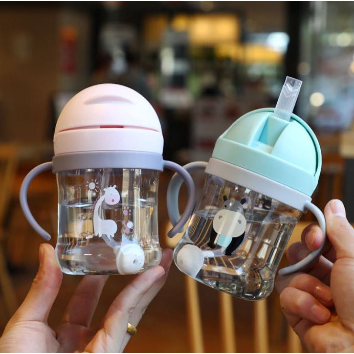 แก้วน้ำ แก้วน้ำเด็กหัดดื่ม ลายการ์ตูน ขนาด 250 ml.TPK-69