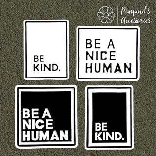 🇹🇭 พร้อมส่ง : เข็มกลัดเซ็ทข้อความ “BE KIND” และ “BE A NICE HUMAN” | “BE KIND” &amp; “BE A NICE HUMAN” Enamel Brooch Pin Set