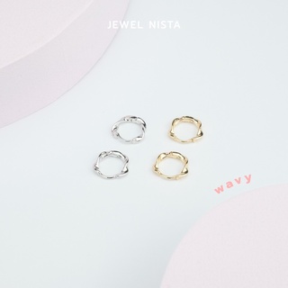 wavy earrings ต่างหูเงินแท้