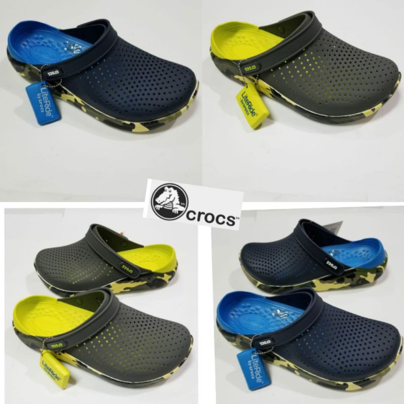 Crocs literide army sandals FOR MEN WOMEN / crocs literide motif / รองเท้าแตะ crocs