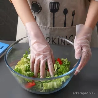 ถุงมือทำอาหาร อเนกประสงค์ ใช้แล้วทิ้ง 100 ชิ้น/กล่อง Food Grade