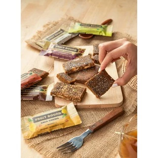 Fruit bound bar [กล่อง8ชิ้น] ขนมอร่อยปราศจากน้ำตาล, 40กรัม,สำหรับผู้รักสุขภาพ 8 รสชาติ