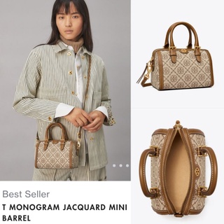 TORY BURCH T MONOGRAM JACQUARD MINI BARREL