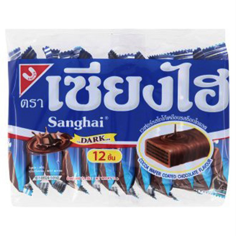 เซียงไฮ เวเฟอร์รสโกโก้เคลือบรสช็อกโกแลต 6 ก. แพ็ค 10 ชิ้น