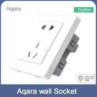 Xiaomi Aqara ซ็อกเก็ตติดผนังอัจฉริยะ Zigbee wifi รีโมทคอนโทรลสวิตช์ไร้สายทํางานสําหรับชุดบ้านอัจฉริยะสําหรับ Xiaomi mi home