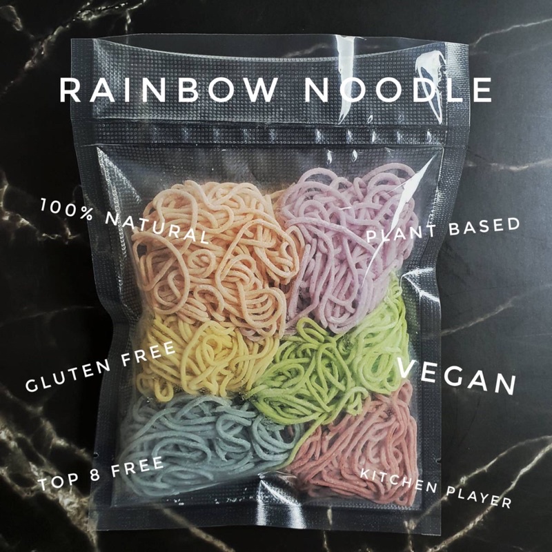 บะหมี่ผักเรนโบว์# Top8Free#Vegan#เจ#BLW#กลูเตนฟรี