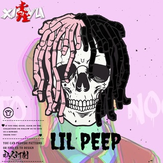 T-shirt  เสื้อยืดผู้ชายแขนสั้น ins tide แบรนด์ยุโรปและอเมริกา rapper Lil peep Lil Peep ที่ระลึกผู้ชายผ้าฝ้ายเสื้อยืดS-5X