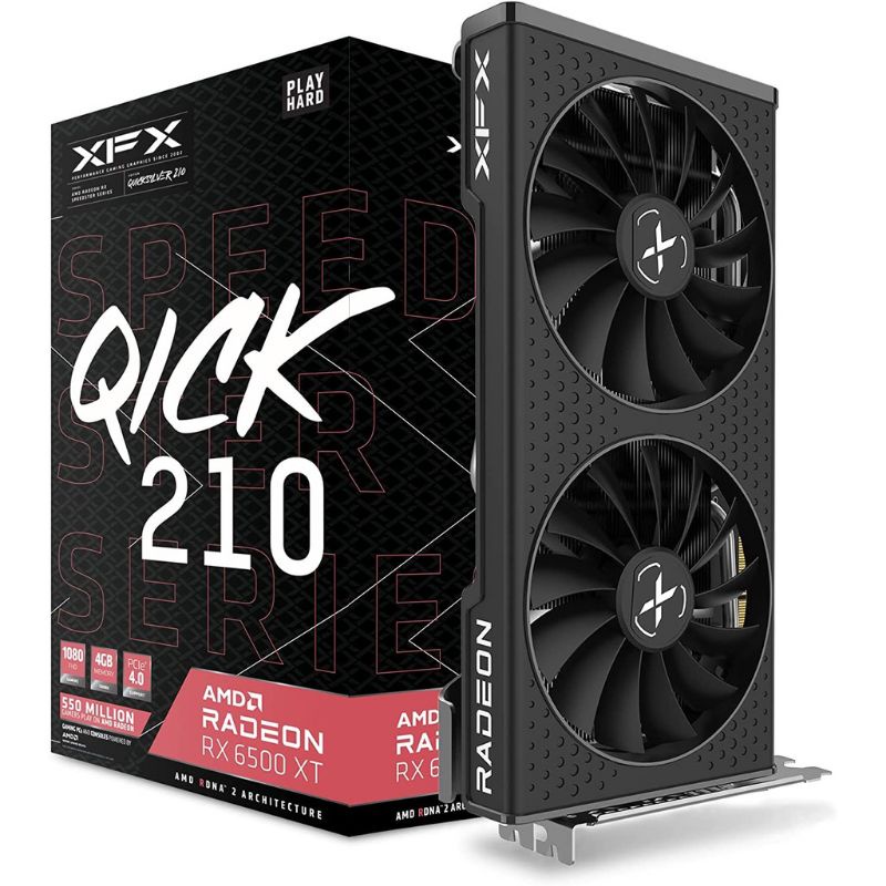 ของใหม่มือ1 RX 6500 XT XFX Speedster Qick 210 Black 4GB 2พัดลม