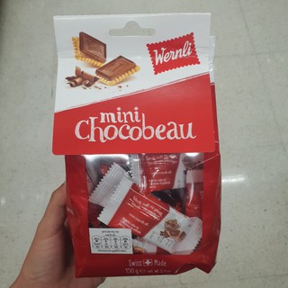 บิสกิตเคลือบช็อกโกแลตนม Wernli Mini Chocobaeu Petit Beurre Au Lait 150g.