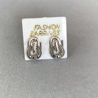 ต่างหูเงินแท้925 ตัวเรือนเงินแท้ประดับมาร์คาไซท์(Marcasite Earring)