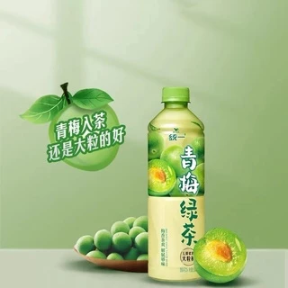 พร้อมส่ง ✔เครื่องดื่ม ชาเขียวบ๊วย 500mlหอมหวาน 统一青梅绿茶