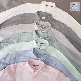 Uniqlo shirt oxford เชิ้ตออกฟอร์ด 2 ตัว คละสีได้ สภาพใหม่