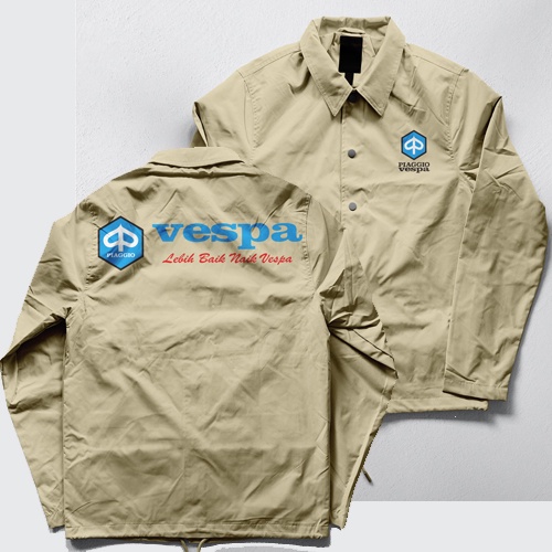 Coach Jacket เสื้อแจ็คเก็ต Vespa เสื้อแจ็คเก็ตวินเทจ เสื้อแจ็คเก็ตผู้ชาย เสื้อแจ็คเก็ตผู้หญิง Unisex วัสดุพรีเมี่ยมเย็บเรียบร้อย