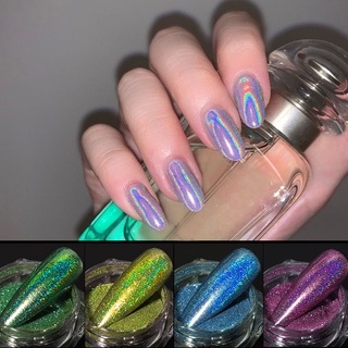 Nail Decoration Mirror Effect Holographic Powder Charms Flake Paillette Manicure Glitter