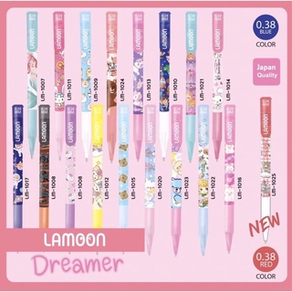 ปากกาลูกลื่น LAMOOM 0.38มม. หมึกสีน้ำเงิน ลายการ์ตูนน่ารักๆ