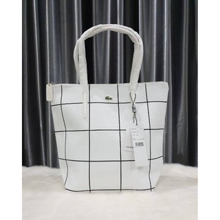 LACOSTE CONCEPT STRIPE VERTICAL ZIP TOTE Bag