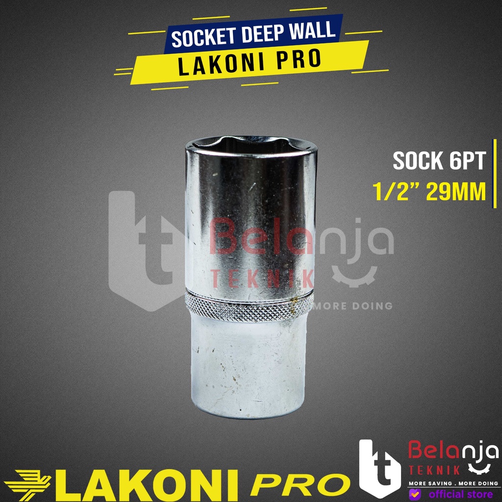 MATA LAKONI PRO Socket Deep Wall 1/2" DR 6 PT 29MM ประแจกระบอกยาว
