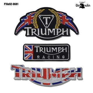 อาร์มรีดติดเสื้อ ตัวรีดติดเสื้อ ปักลาย Triumph มีทั้งหมด 3 แบบ สินค้าคุณภาพดีสมราคา รุ่น P7Aa52-0679 พร้อมส่ง!!!!