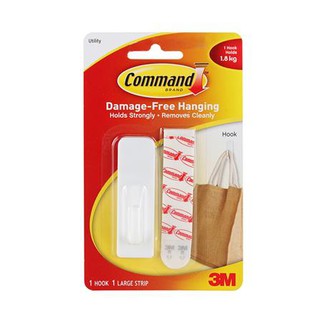 [พร้อมส่ง] ขอแขวนเทปกาว ขอแขวนติดผนัง 3M COMMAND XA004197332 (1ชิ้น/แพค)