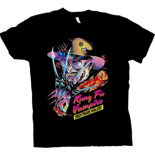 เสื้อยืดผ้าฝ้าย พิมพ์ลาย Kung Fu ampire "Nightmare Walkin" PAfbjd89CPbnnf49สามารถปรับแต่งได้